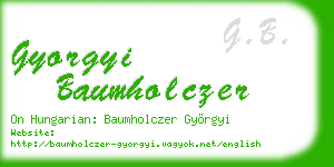 gyorgyi baumholczer business card